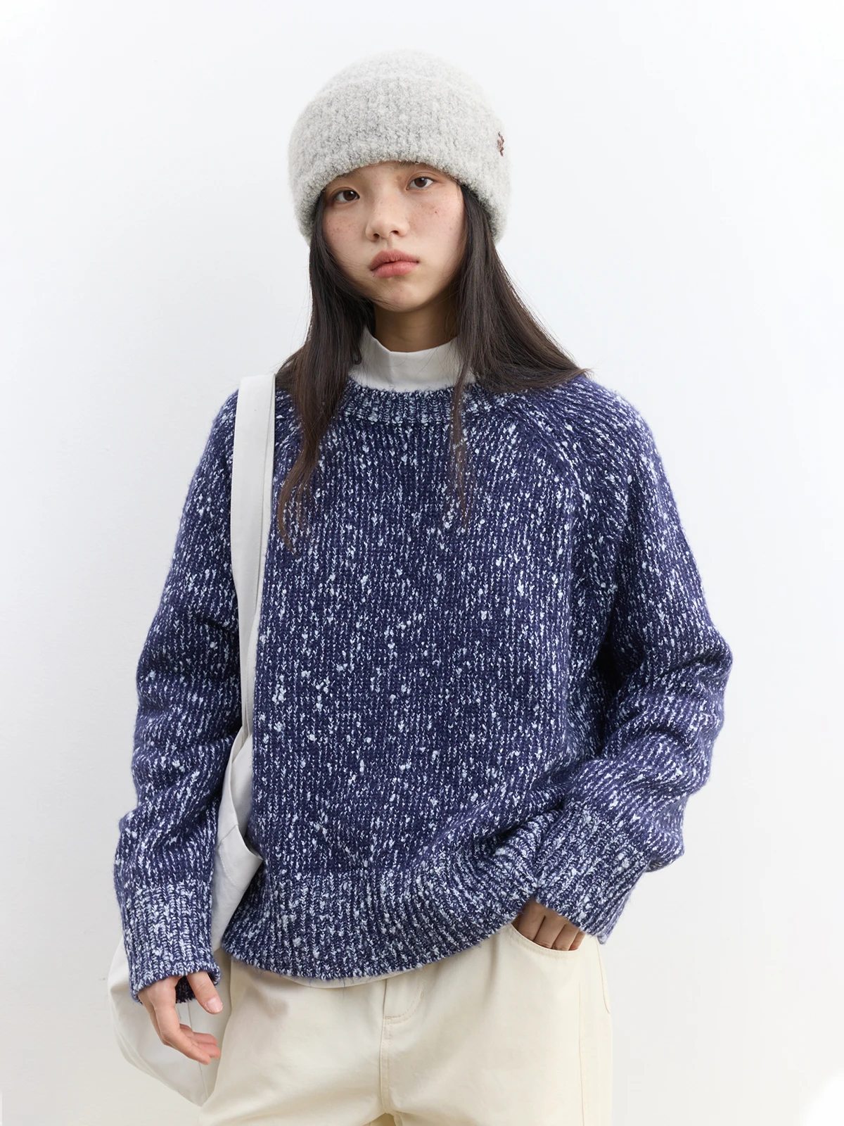 

Женский теплый свитер оверсайз с круглым вырезом и фактурной вязкой, с длинными рукавами, для прогулок, бренд Stepl, онлайн-магазин.