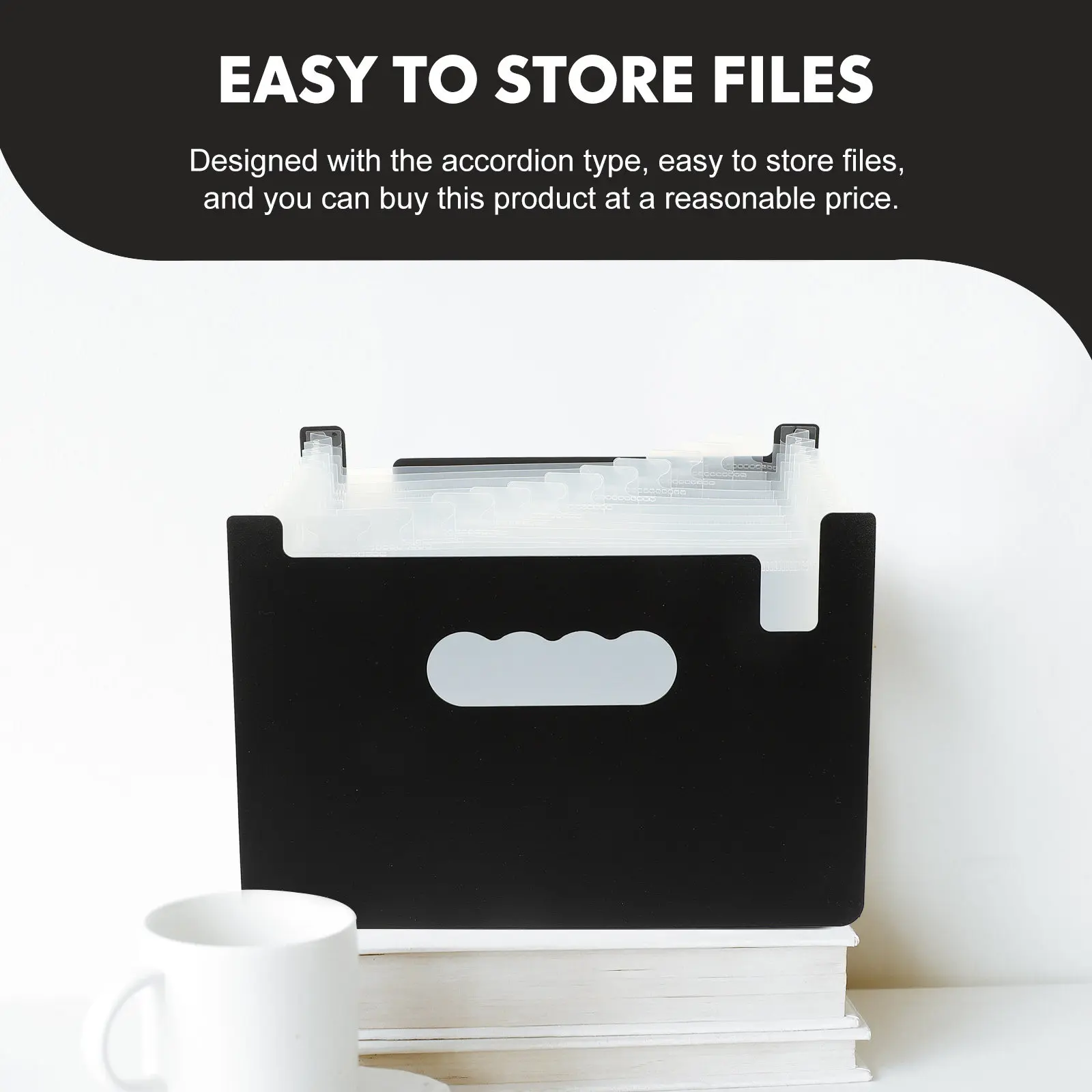 

Foldable File Organizer Premium PP Material Scratch Resistant Lightweight Easy Carry Document Sorter for Office Home Travel