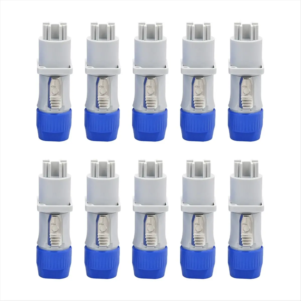 A10I 10pcs Powercon Connector Input and Output Set, Suitable for Nac3fca Powercon Power Connector Plug White