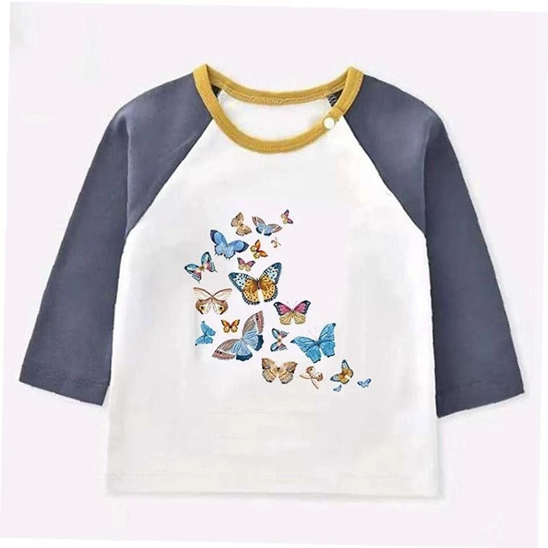 Heat Transfer Sticker Washable Iron On Stickers For Clothes Cute Butterfly DIY T-Shirt Clothing Decoration Accessories