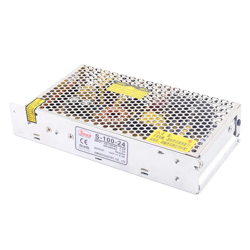 S-100-24 AC 110V/220V to DC 24V 5A 100W Switching Power Supply