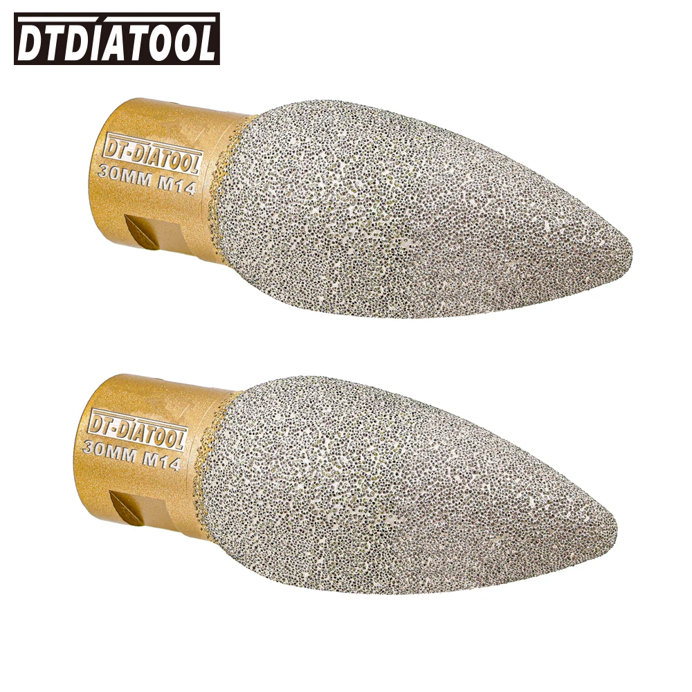 DT-DIATOOL 30mm Diamant-Fingerfräser M14 Gewinde Gelöteter Fräser Fliesen-Stein-Schleifbohrer für Keramik Granit Marmor Bearbeitung – Detail 6