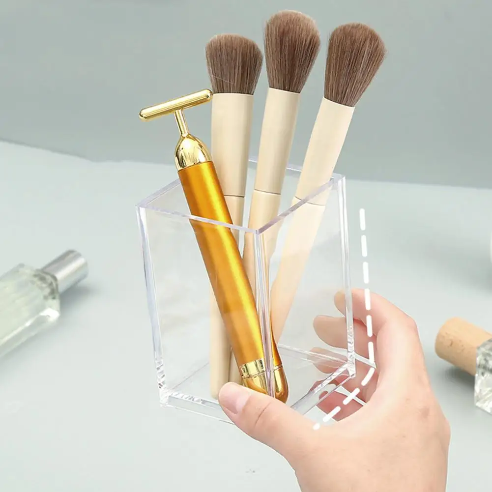 Portalápices transparente de estilo Simple, contenedor ligero para brochas de maquillaje, suministros para el hogar de gran capacidad