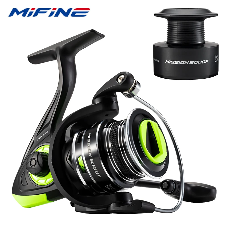 

MIFINE MISSION Spinning Fishing Reel 10kg Max Drag Metal Spool 5.2:1 3000-6000 Spare Spool Bass Fishing Carp Fishing Accessories