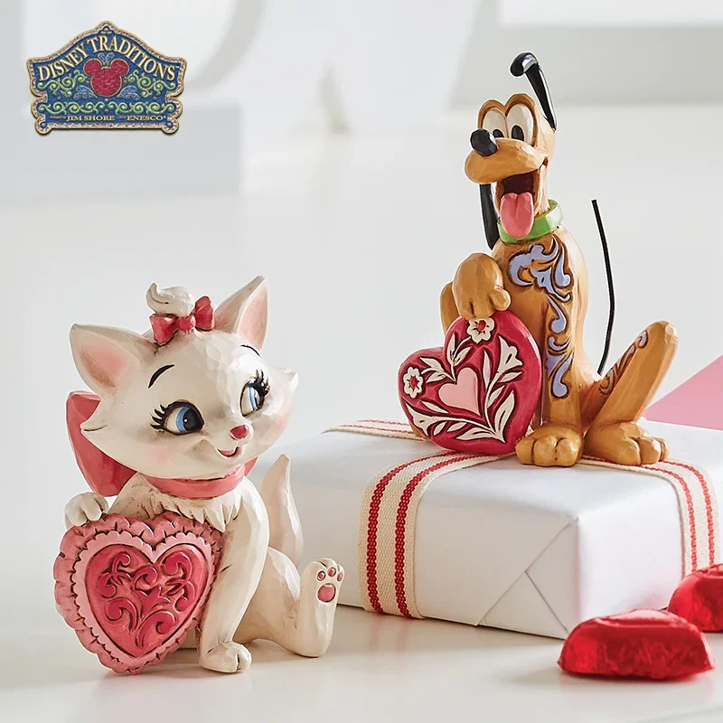 Disney Love Mary Cat Handicraft And Love Bruto Action Figure Desktop Decoration Model Figurine Collect Girl Surprise Xmas Gifts