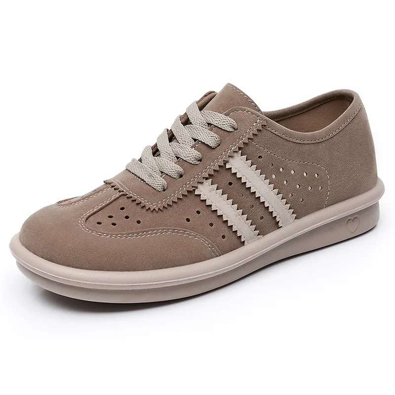 Women's Forrest Gump Shoes New Retro German Training Shoes Lace Up Casual Women's Soft Sole Breathable Fashionable Board Shoes