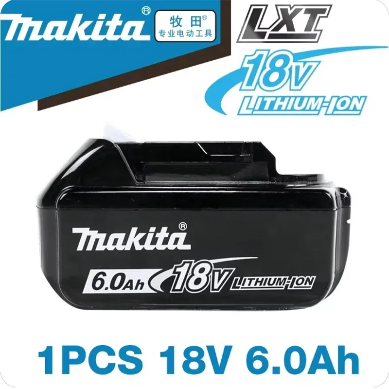 

Original Makita 18V 6A Rechargeable Power Tools Battery 18V makita with LED Li-ion Replacement LXT BL1860B BL1860 BL1850 Charger