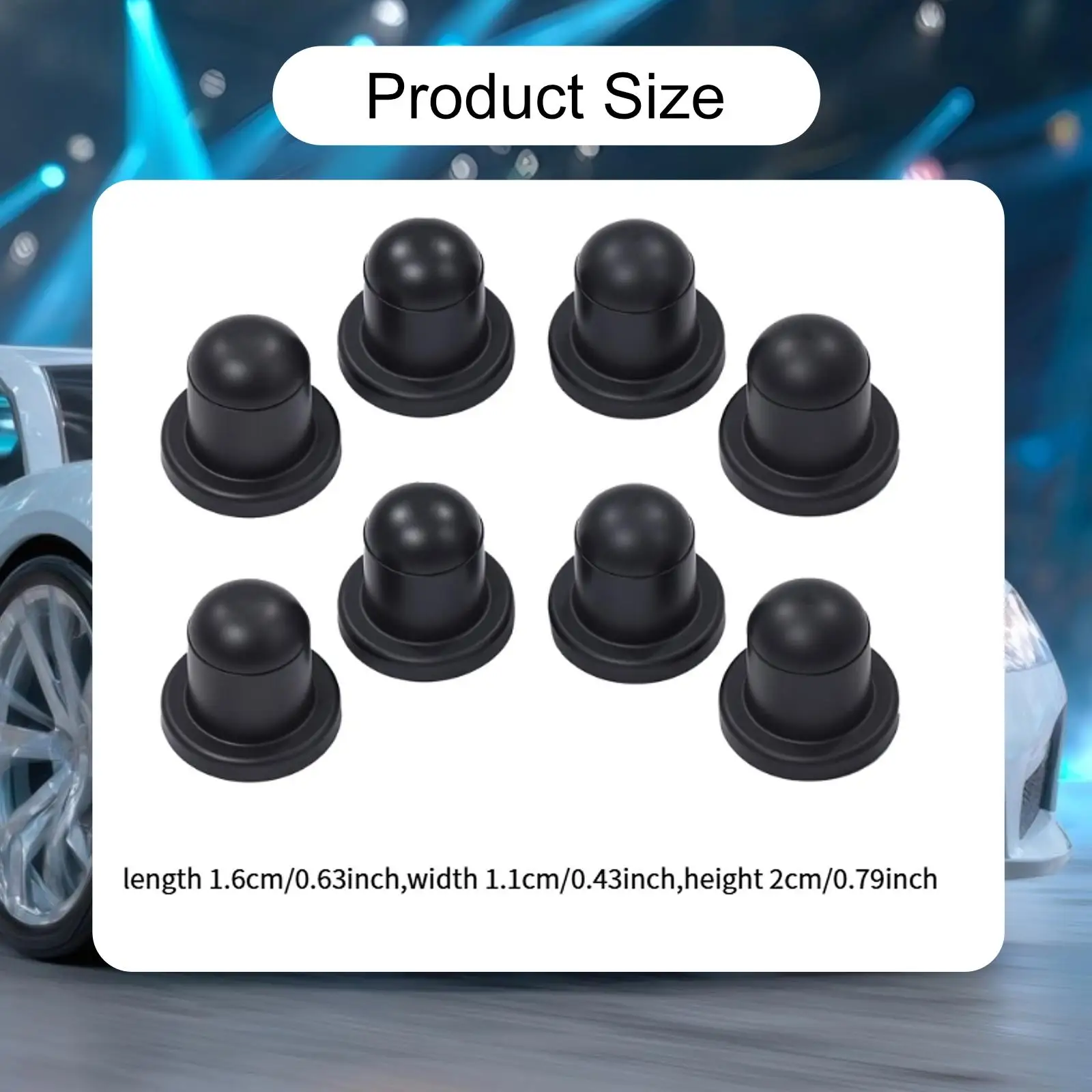 Universal Car Door Screw Caps Silicone Covers Trim Protector Dustproof Accessory for Most Vehicles Interior Exterior