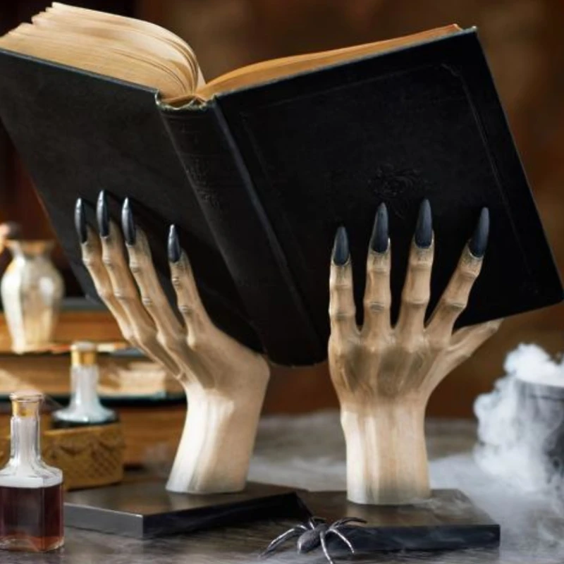 

Mystical Witch's Hand Holder Enchanting Support For Tablets And Books Halloween Inspired Crafted From Sustainable Resin