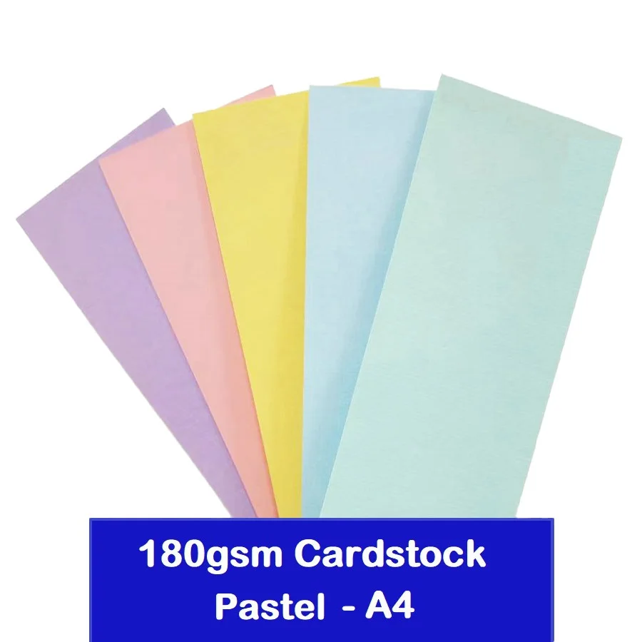 A4 Pastel Smooth Cardstock 180gsm PK25 Card Dye Based Color Paper For DIY Crafts, Cardaking and Scrapbooking