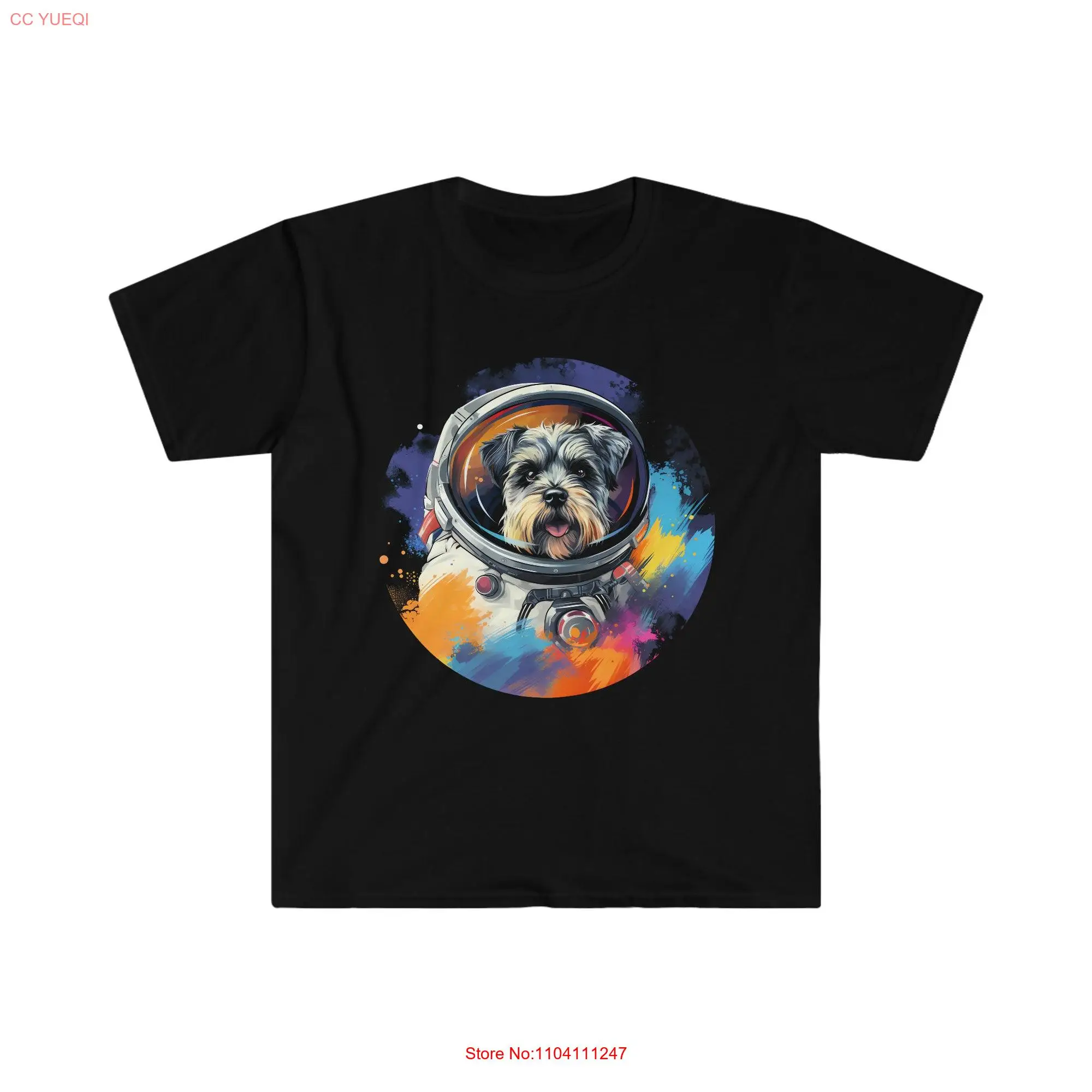 Schnauzer Dog Astronaut T Shirt Perfect Miniature Space for Lovers long or short sleeves