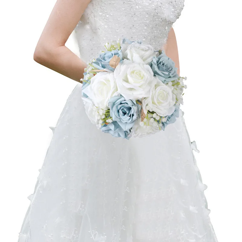 

Bride hand bouquet wedding simulation hand holding bouquet outdoor wedding photography props bridal bouquet artificial flowers