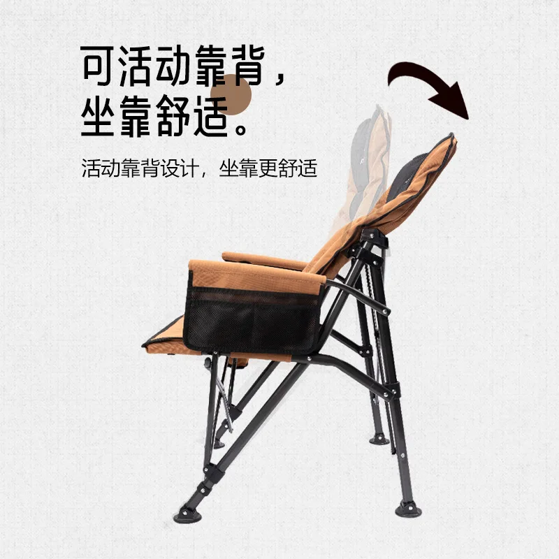 2025 كرسي تخييم خارجي قابل للطي محمول للتخزين من القماش الخلفي على الشاطئ