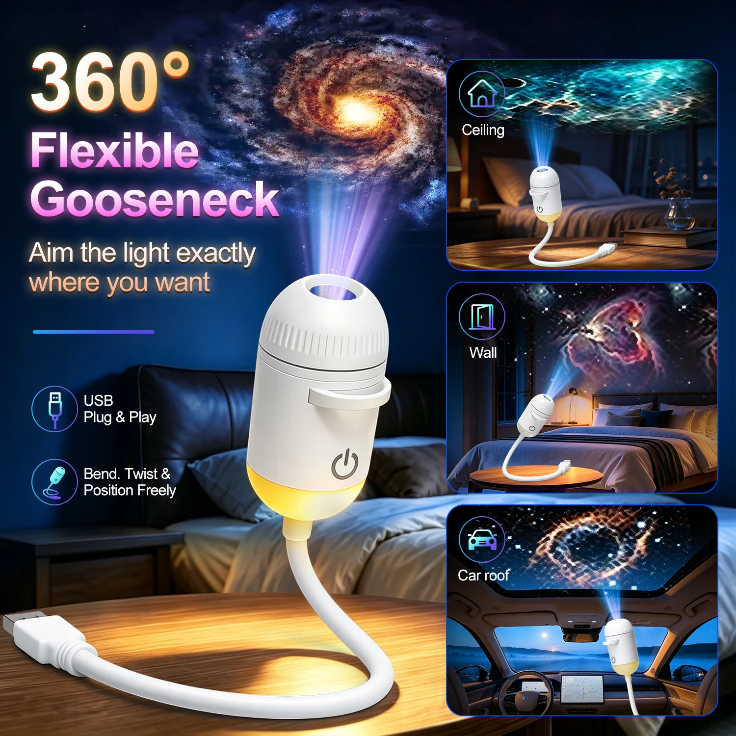 Planetarium Projector Home - 2 Dalam 1 Proyektor Bintang Mini
