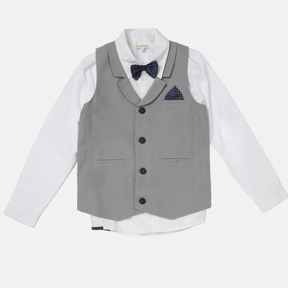 Children Boy's Suit Vest Waistcoat Single Breasted Kids Vests for Wedding Party Casual Toddler Waistcoat 3-16 Years Gentlemen