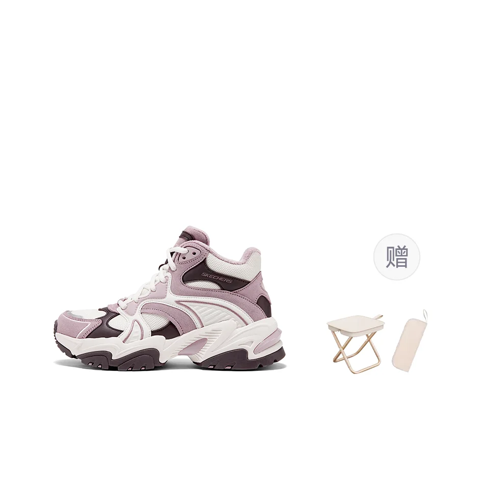 Skechers DLITES Students Campus Youth Everyday Vintage Mecha Shoes 2025 Fall Thermal Mid top Chunky Sneakers Women's 167987-MVNT
