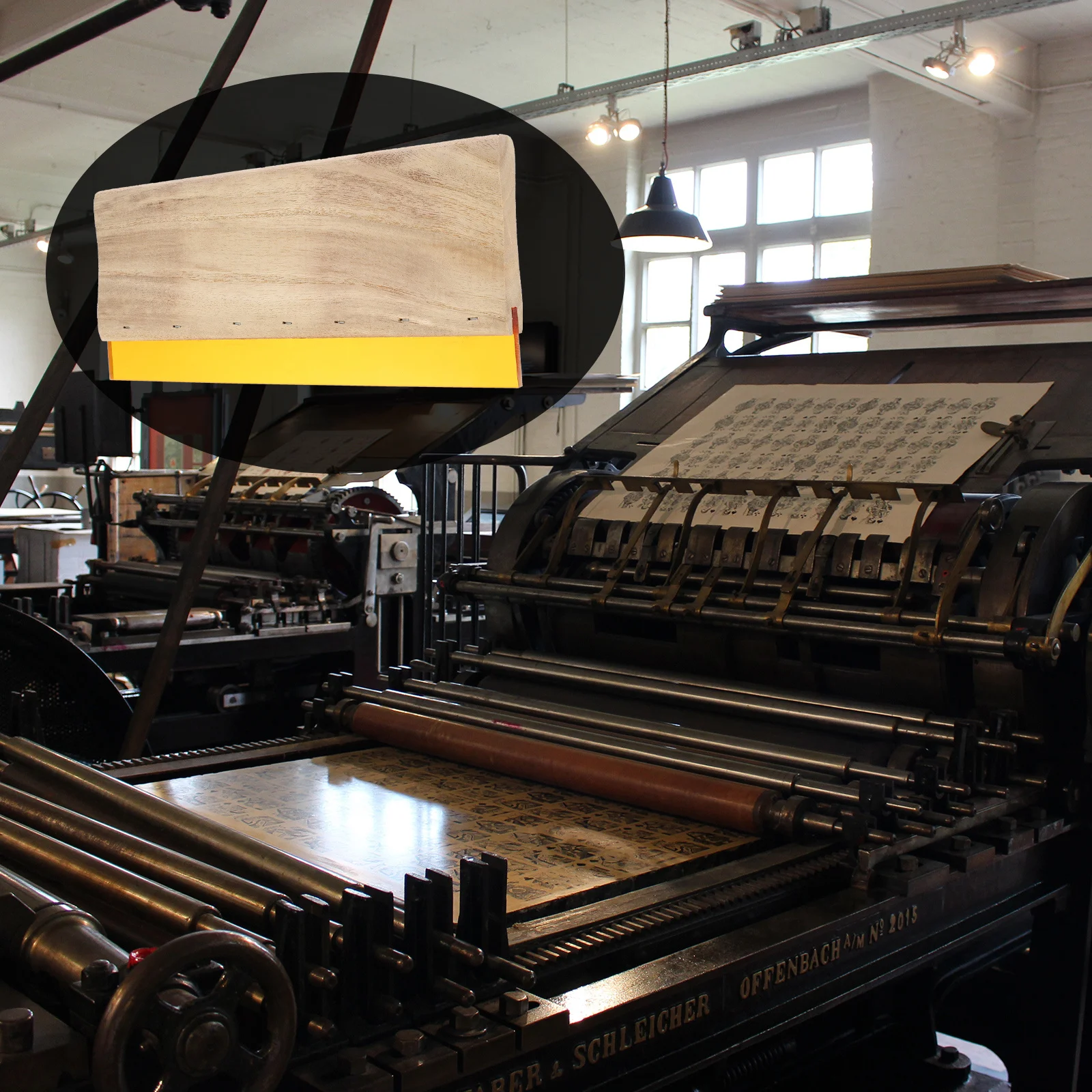 

Wood Rubber Screen Printing Scraper Wooden Ink Scraper Durable for Tote Bag T Shirt Textile Printing Supplies Ink Scraping Tool