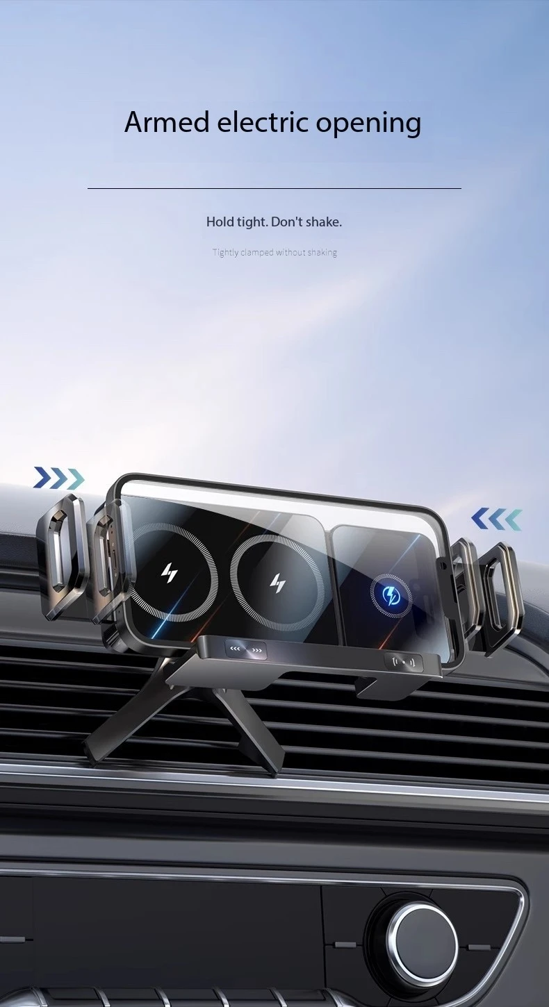 Auto Board Mobile Support Składany uchwyt na telefon Samochodowa ładowarka bezprzewodowa do Samsung Galaxy Fold 6 5 4 3 Z Flip iPhone Xiaomi