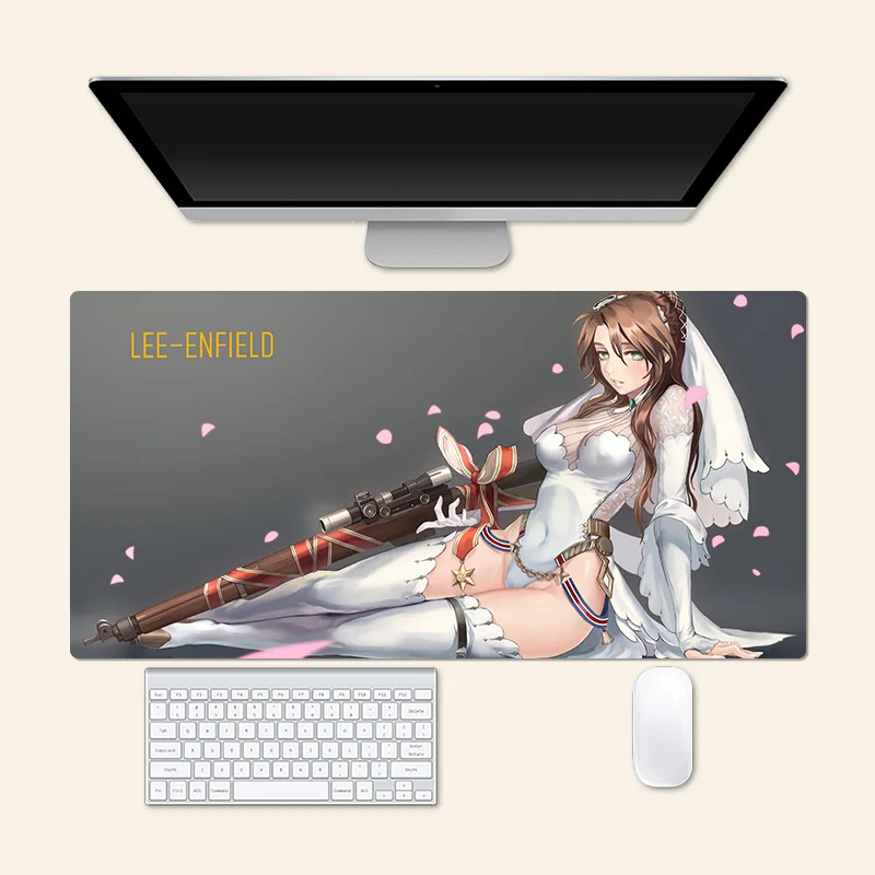 Sexy Lee-Enfield Girls' Frontline Anime Large Mouse Pad Office Mousepad Creative Game Desk Mat Gift