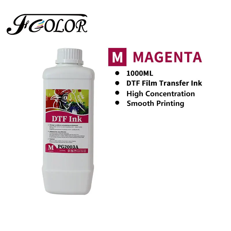 Imagem -05 - Direto para Transferência Film Ink Tinta Dtf de Alta Densidade Adequado para Epson Desktop Wide Format Pg2003a Alta Qualidade 1000ml Branco