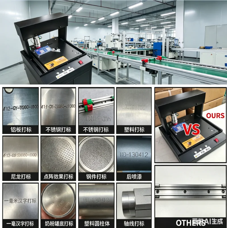 Electric Offline Stainless Steel Metal Nameplate Marking Machine 300x250mm Printer Cutting Plotter for Coding Numbers Engraving