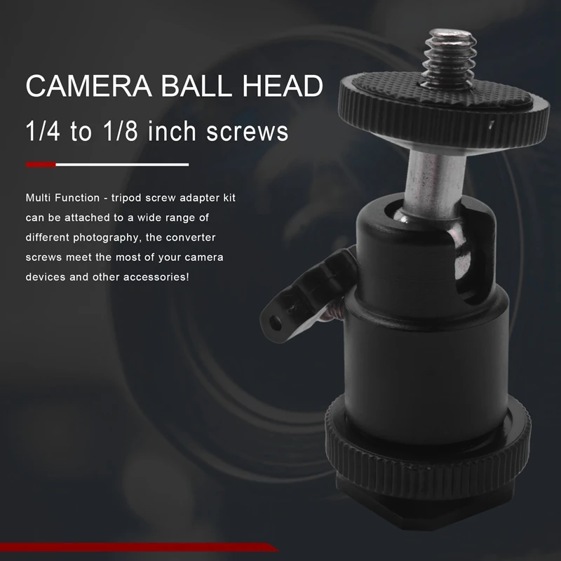【CLEARANCE】Camera Screw, 21 Pcs 1/4 Inch 3/8 Inch Converter Threaded Screws 1/4Inch Hot Shoe Adapter Mount Camera Ball Head Set