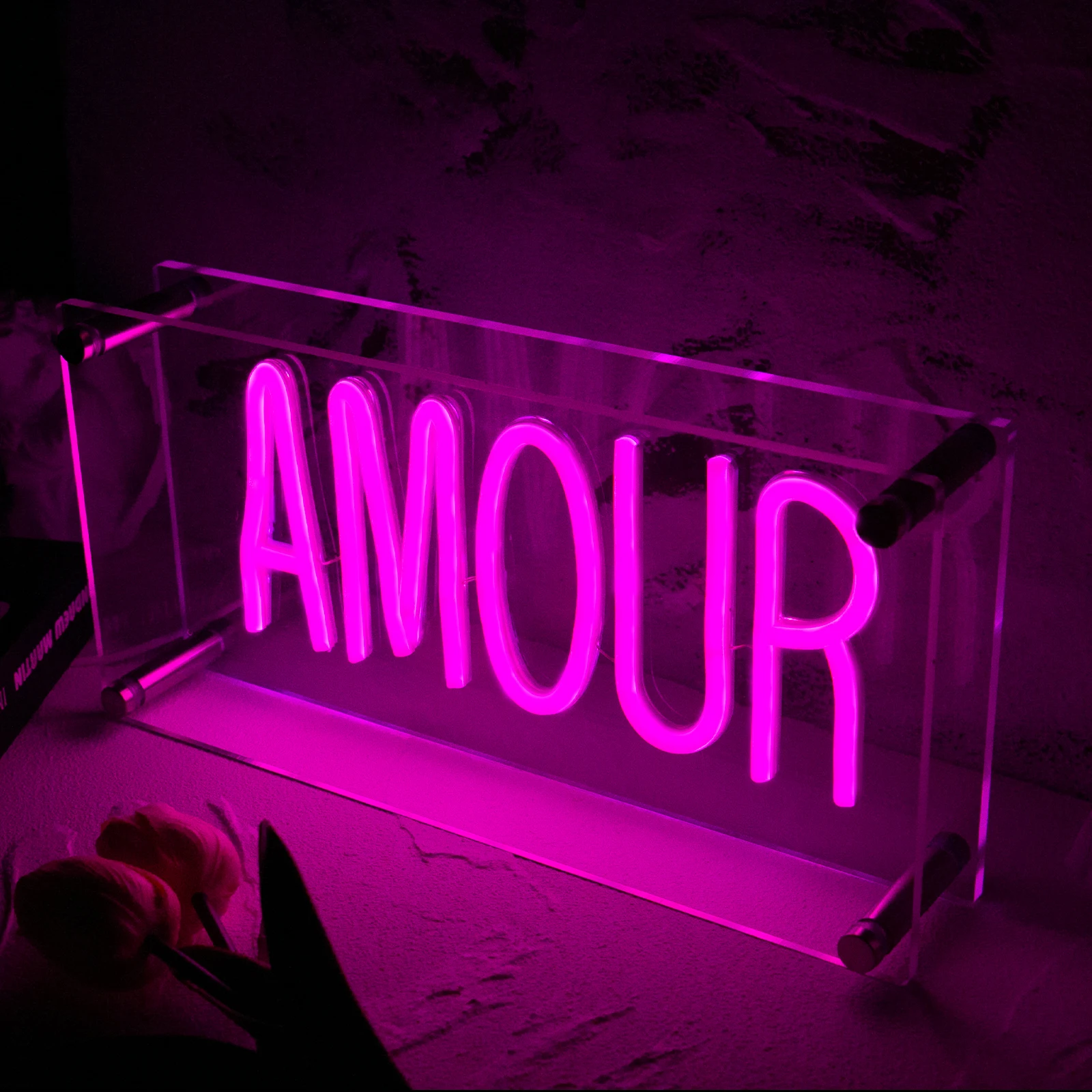 

Amour Neon LED Signs Wedding Decor Party Neon Sign Lights Bedroom Room Desk Decoration I Love You Decor Neon Lights