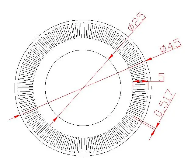 code encoder meter wheel diameter 25mm outside diameter of 45mm 100CPR grating encoder M1-14