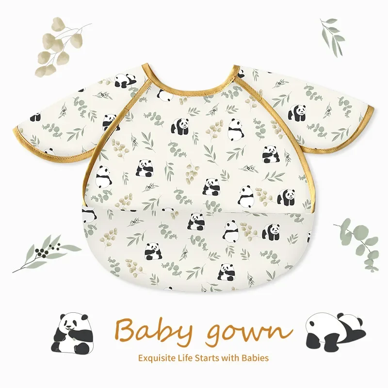 

Waterproof Baby Eating Bib with Rice Pocket Anti-Spill Food Catcher for Boys Girls Easy to Clean Maternal and Child Supplies