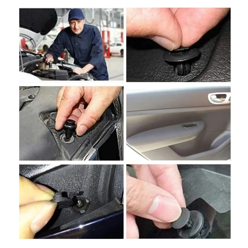 100/50 Stück Auto-Befestigungsclips-Set, Mehrzweck-Autoklammern für Kotflügel, Stoßstange, Türverkleidung – Detail 3