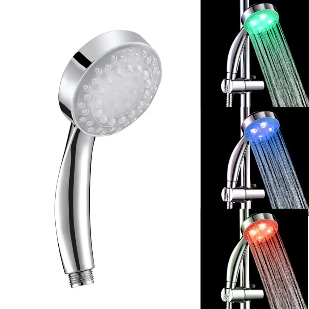 

Temperature Sensor Colorful LED Shower Head Water Power Battery Free Luminous Shower Sprayers Handheld Easy To Install