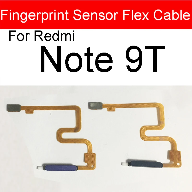 Fingerprint Recognition Sensor Flex Cable For Xiaomi Redmi Note 9 9s 9Pro Touch Sensor Fingerprint with Power Button Menu Key