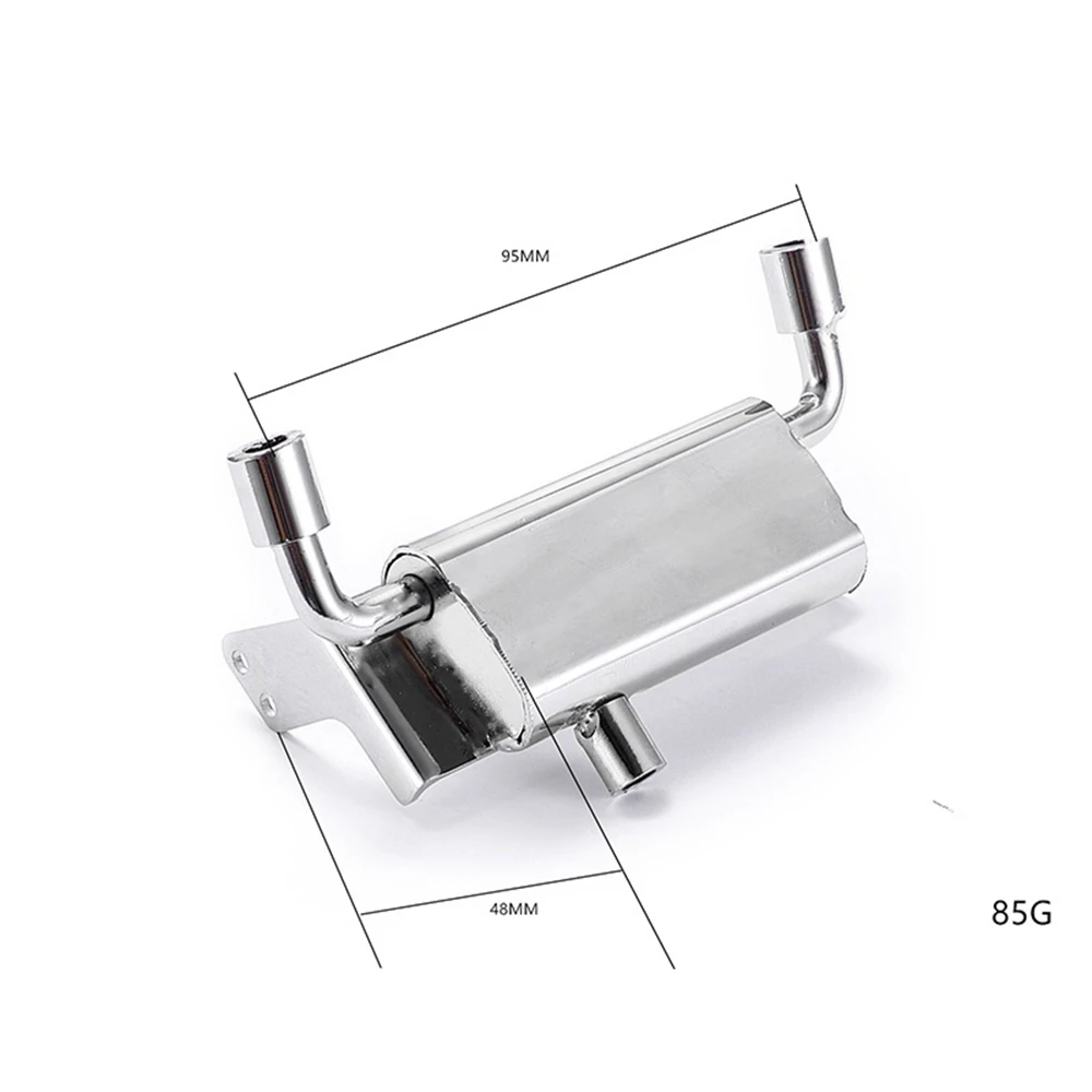 Tubo di scarico in metallo Sfiato gas Collettore di scarico Serbatoio carburante per Traxxas TRX4 92076-4 Ford Bronco RC Crawler Parti di aggiornamento