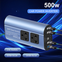 500W Car Power Inverter DC 12V To AC 110V 220V Improved Modified Sine Wave Power Adapter 4USB Fast Charging Universal US/EU Plug