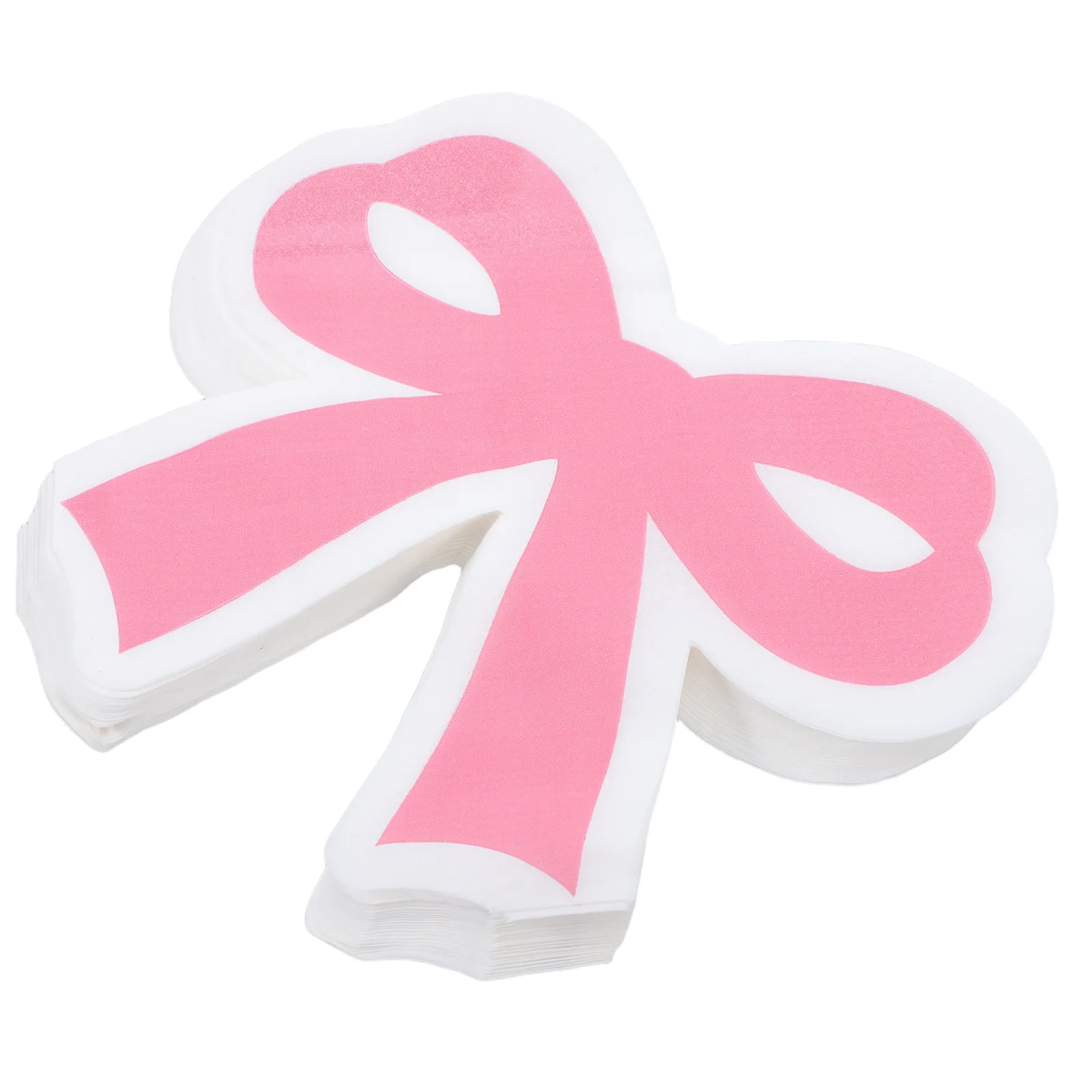 

40Pcs Happy Birthday Bow Napkins: Cute Disposable Paper Napkins for Party Decorations Pink Bow Tie Themed Tableware