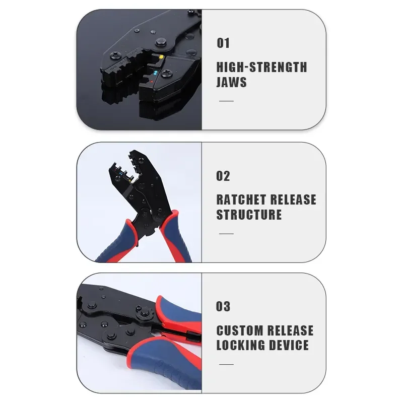 Crimping Tools Kit for Insulation Terminals RV/SV/MDD/FDD/BV Wire Crimping Pliers Connectors Electrical Tool