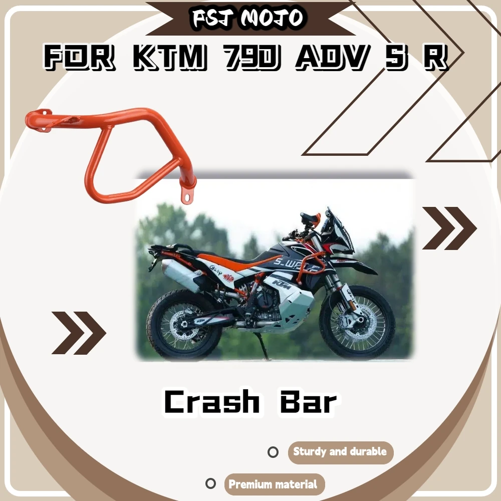 For KTM 790 ADV S R Motorbike Upper Engine Protection Crash Bar Heavy Duty Steel Anti-Scratch Anti-Collision Bumper Set