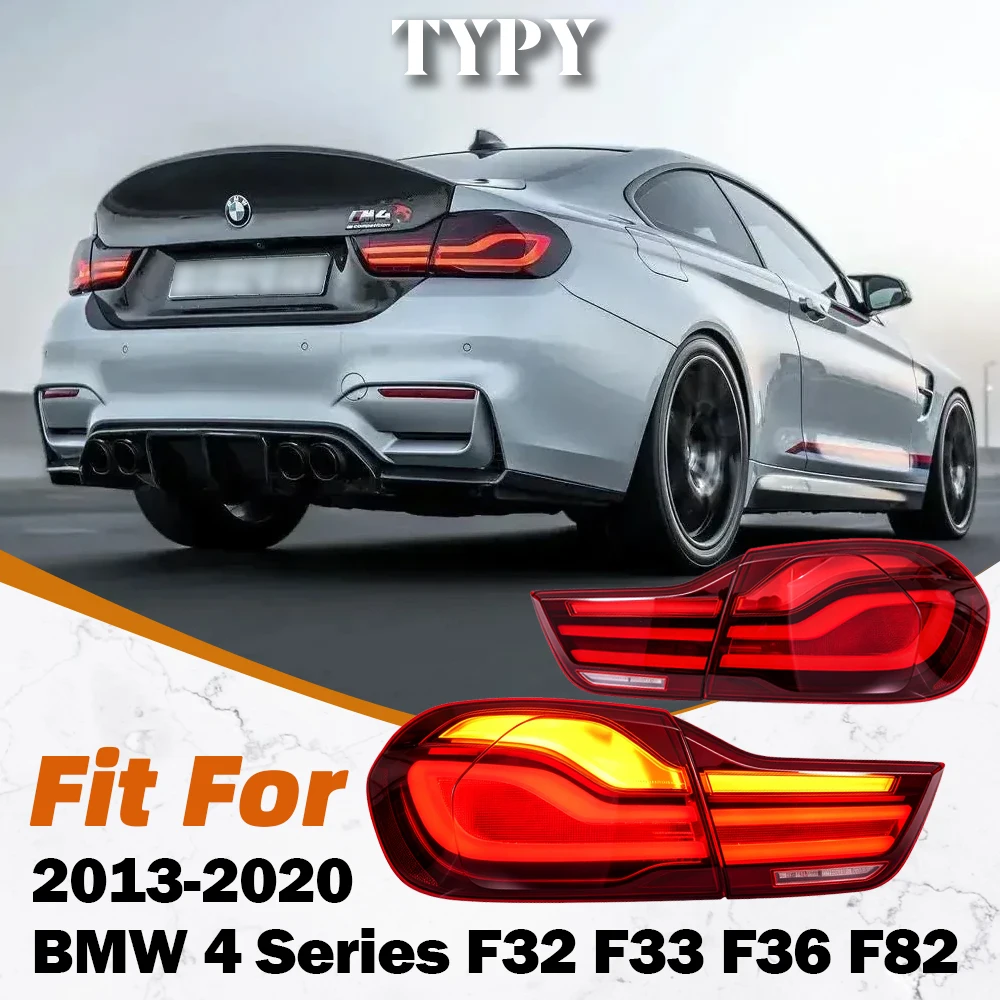 TYPY 4Pcs Car Lights For BMW 4 Sreies F32 Taillights F33 F82 2013-2020 New LED Taillight  Turn Signals Auto Accesories,Plug and Play