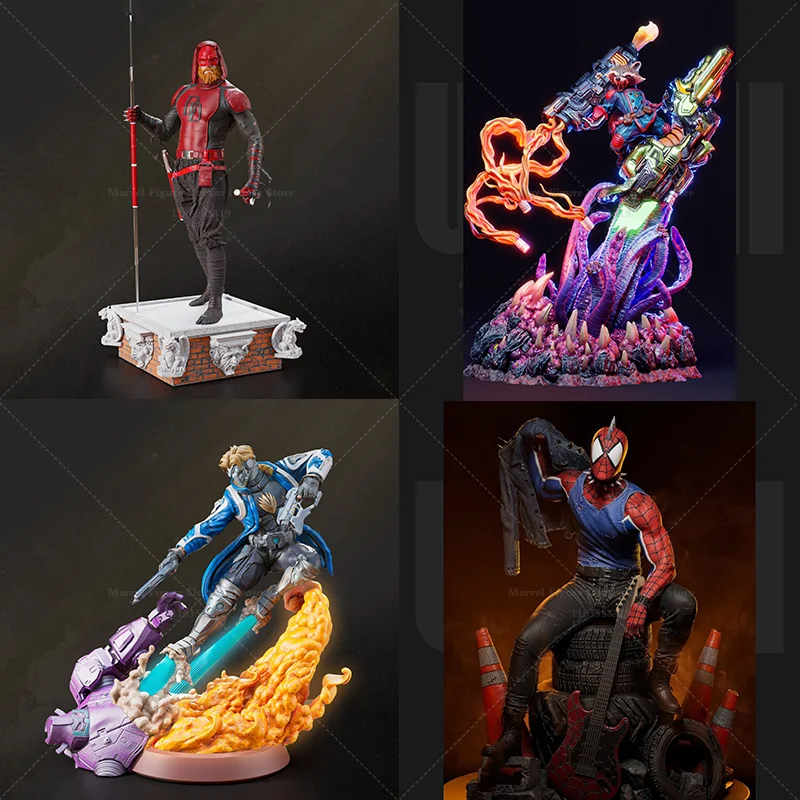 

Масштабная модель 1/24 1/18: Рок-панк паук Питер Блайнд, мужской герой, матовая, для самостоятельной сборки, GK, 3D-фигурка из смолы, неокрашенная, белая модель