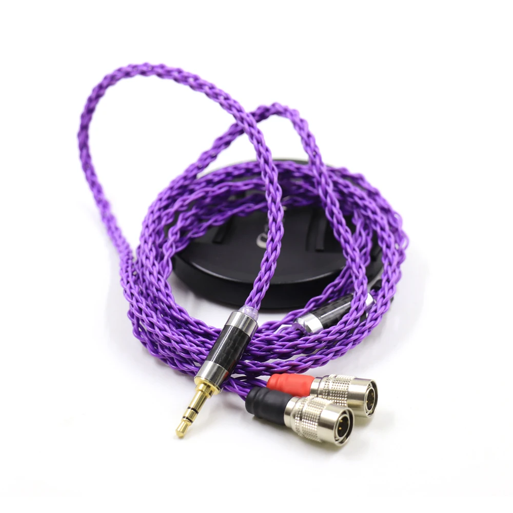 Haldane RolandPurple Single Crystal Silver for Mr Speakers Alpha Dog Ether C Flow Mad Dog AEON Headphone Cables Cord