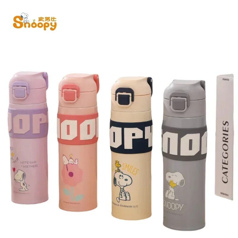 Snoopy Stainless Steel Mug Student Kettle Children's Thermos Fitness Sports Tumblers Holiday Gifts for Boys and Girls Anime