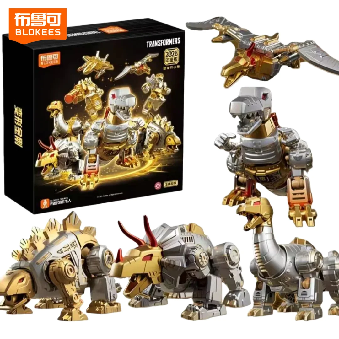 Blokees Transformers 2026 Year Version Optimus Prime Dinobots Swoop Grimlock Skywarp Wheeljack Action Figures Assembled Model