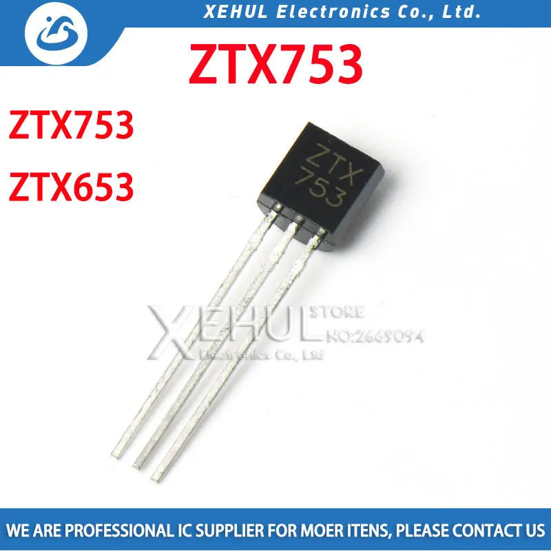 10-50PCS ZTX753 ZTX653 TO92 Inline Transistor TO-92 Audio Pairing Tube New Original