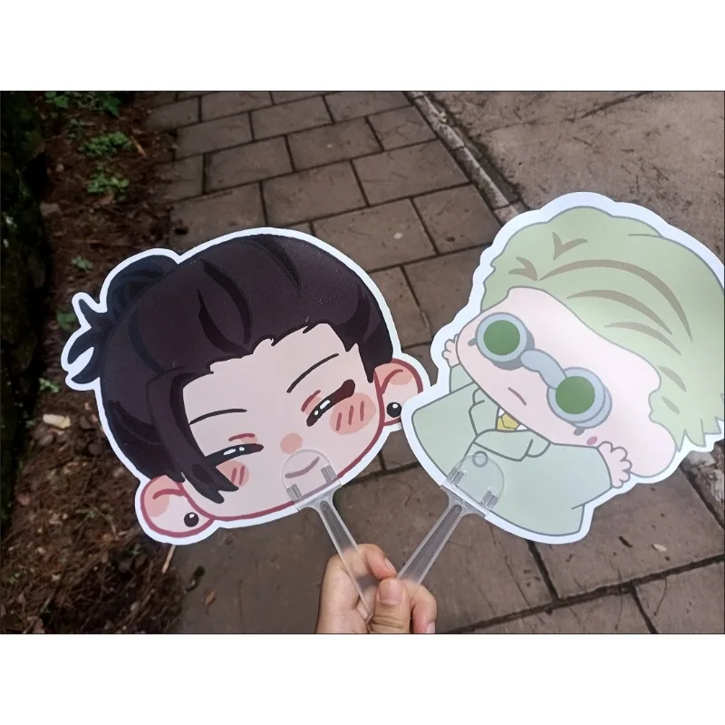 6Pcs/Lot Cute Cartoon Handheld Mini Fan Kawaii Hand Fan Dance Wedding Gift