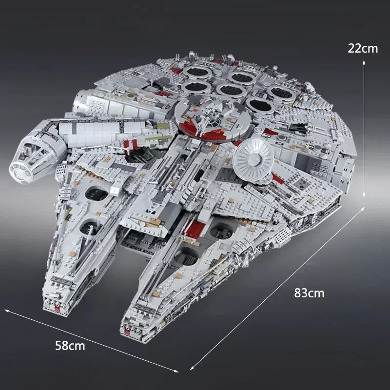 Tersedia Blok Bangunan Kapal Millennium Falcon Besar Kompatibel 75192 05132 Mainan Untuk Anak-Anak Hadiah Ulang Tahun Natal