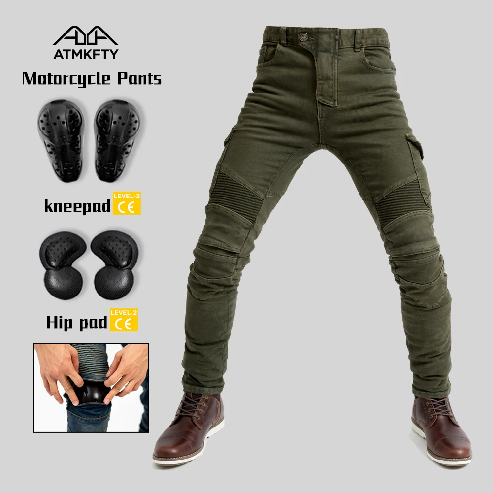 Motorcycle Jeans Pantalones Motocicleta Riding Motocross Trousers Rider Four Seasons Casual Pants Detachable Protective Gear