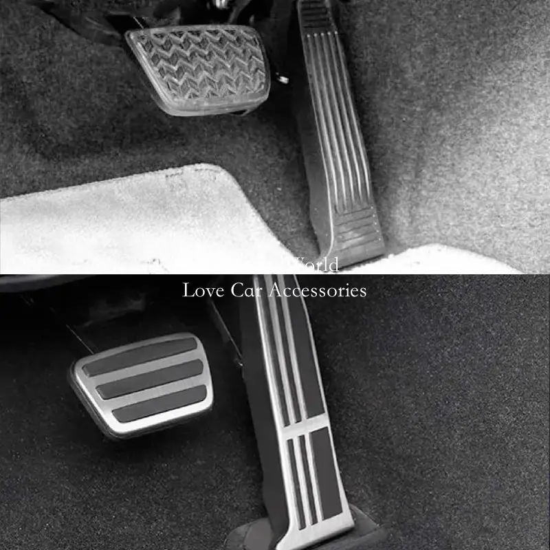 Aluminium Alloy Car AT Foot Rest Pedals Accelerator Gas Pedal Brake Cover Non-slip Pads For Toyota Camry Avalon 2018-2024 LEXUS