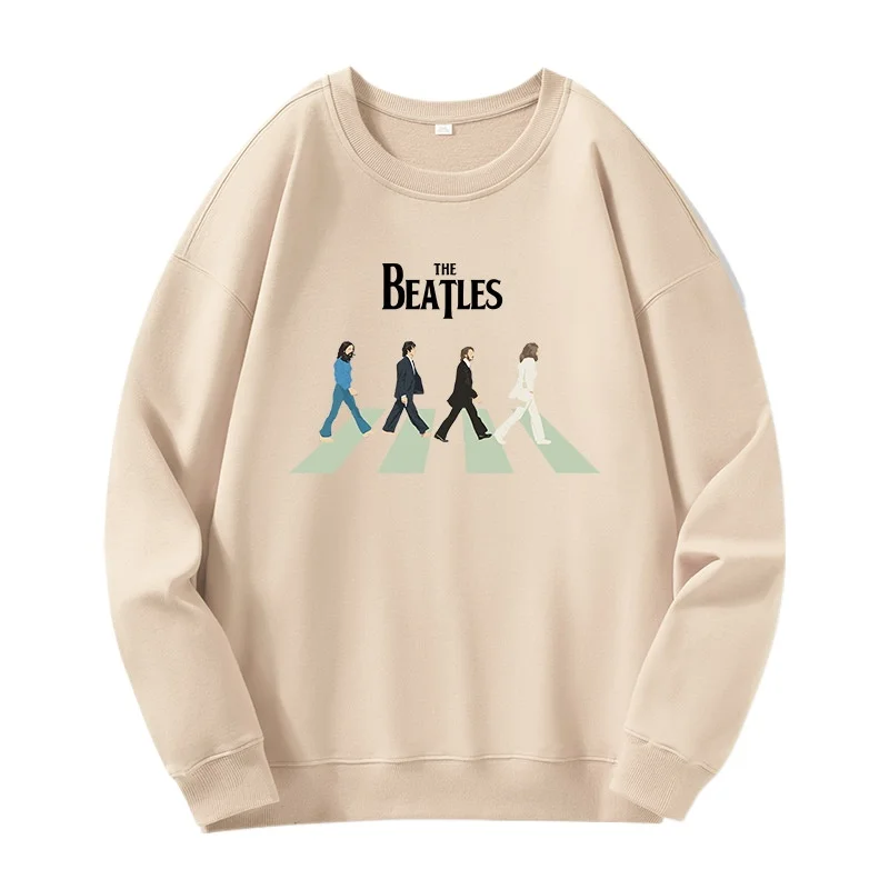 The Beatles band hoodie John Winston Lennon rock women's hoodie women's round neck hoodie casual loose women's sweater