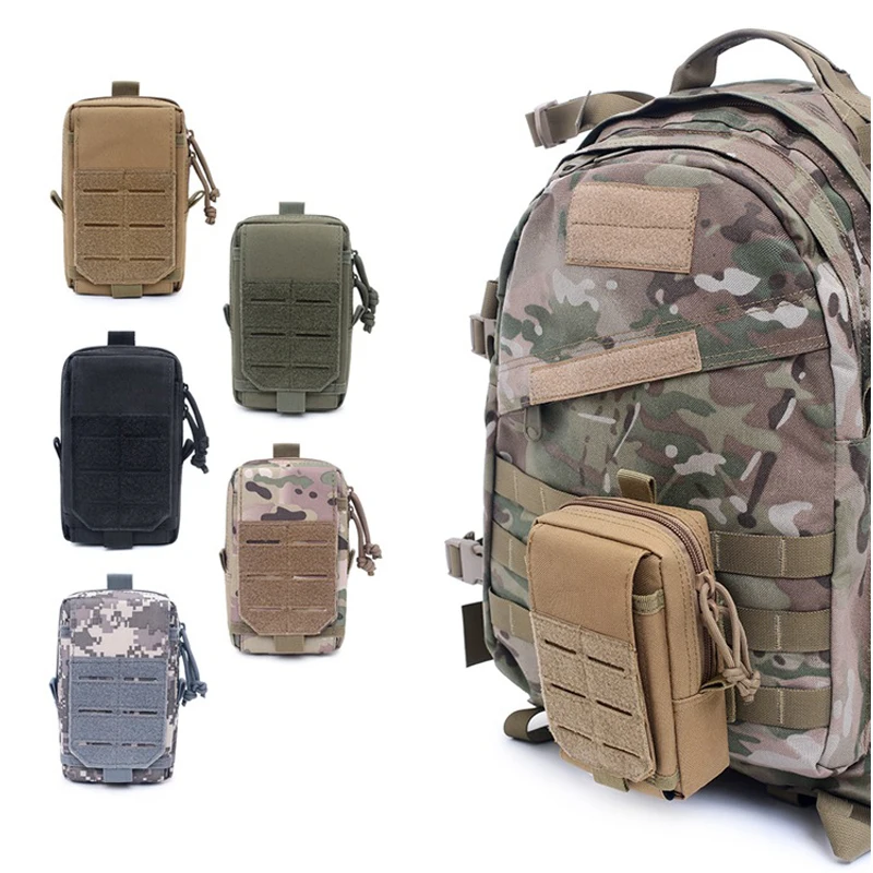 ‌Backpack Attachment Pack Tactical EDC Waist Pack Molle Phone Pouch Organizer Military Hip Bag for Cycling Hiking Outdoor Carry