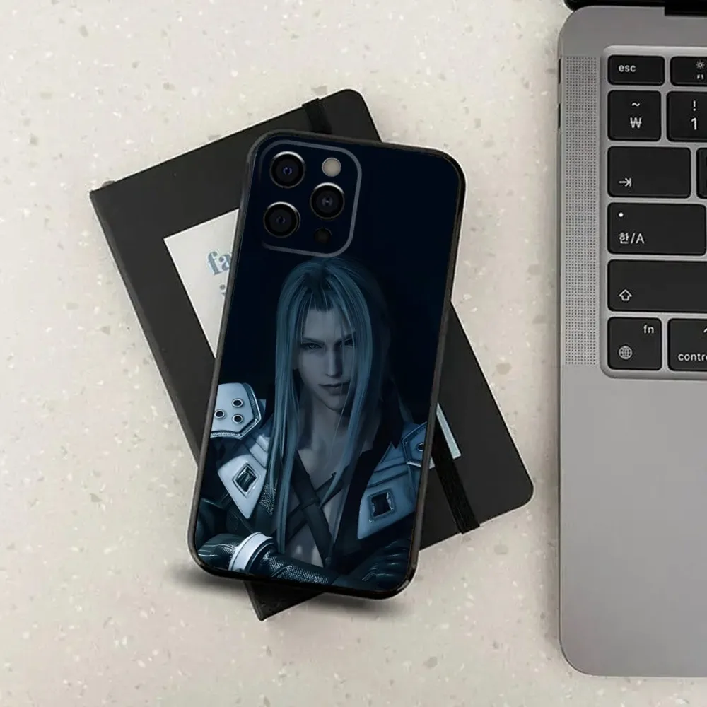 Game Final Fantasy Sephiroth Phone Case For iPhone 16,15,14,13,12,11,Pro,X,XS,Max,XR,Plus,Mini Soft Black Cover